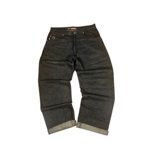 Mecca USA Vintage Baggy Jeans Mens 36x34 Black Dark Wash Wide Leg Streetwear 90s
